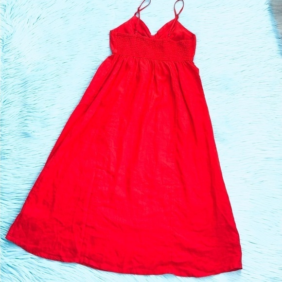 The Drop Women's Maci Strappy V-neck Cut-out Smocked Back Midi Dress - Picture 7 of 7